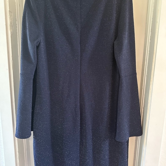 Ralph Lauren Midnight blue dress with silver tinsel throughout size 14 - Picture 4 of 7